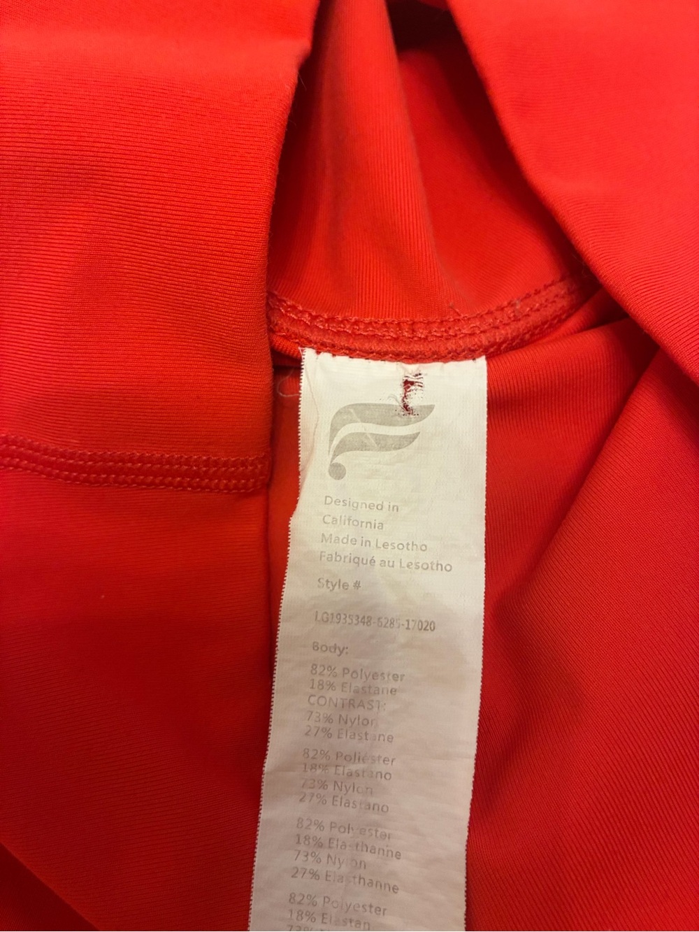 Fabletics Oasis PureLuxe High Waisted Leggings - Strawberry Red. XS. - Picture 7 of 8